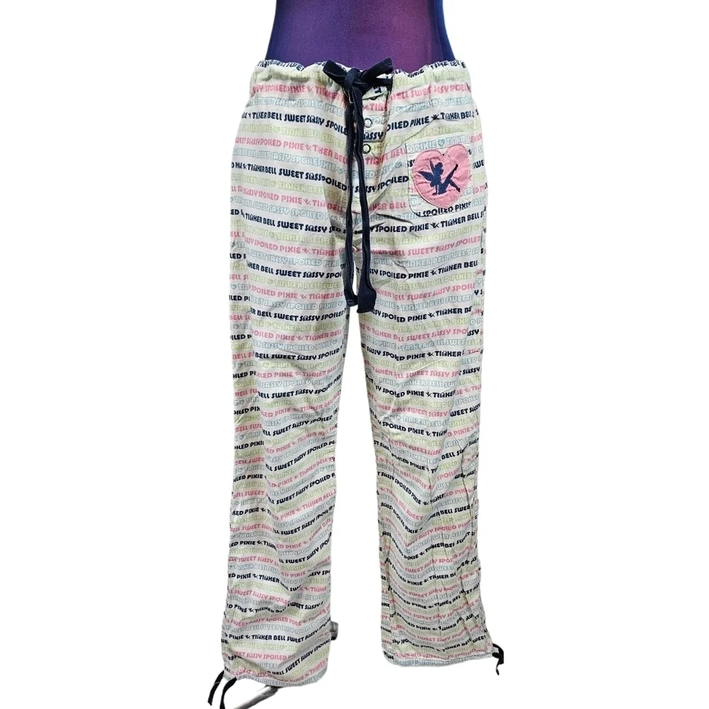 Disney Colorful Tinkerbell‎ Babydoll 2 Piece Pajama Set Size XS/S Women's C2